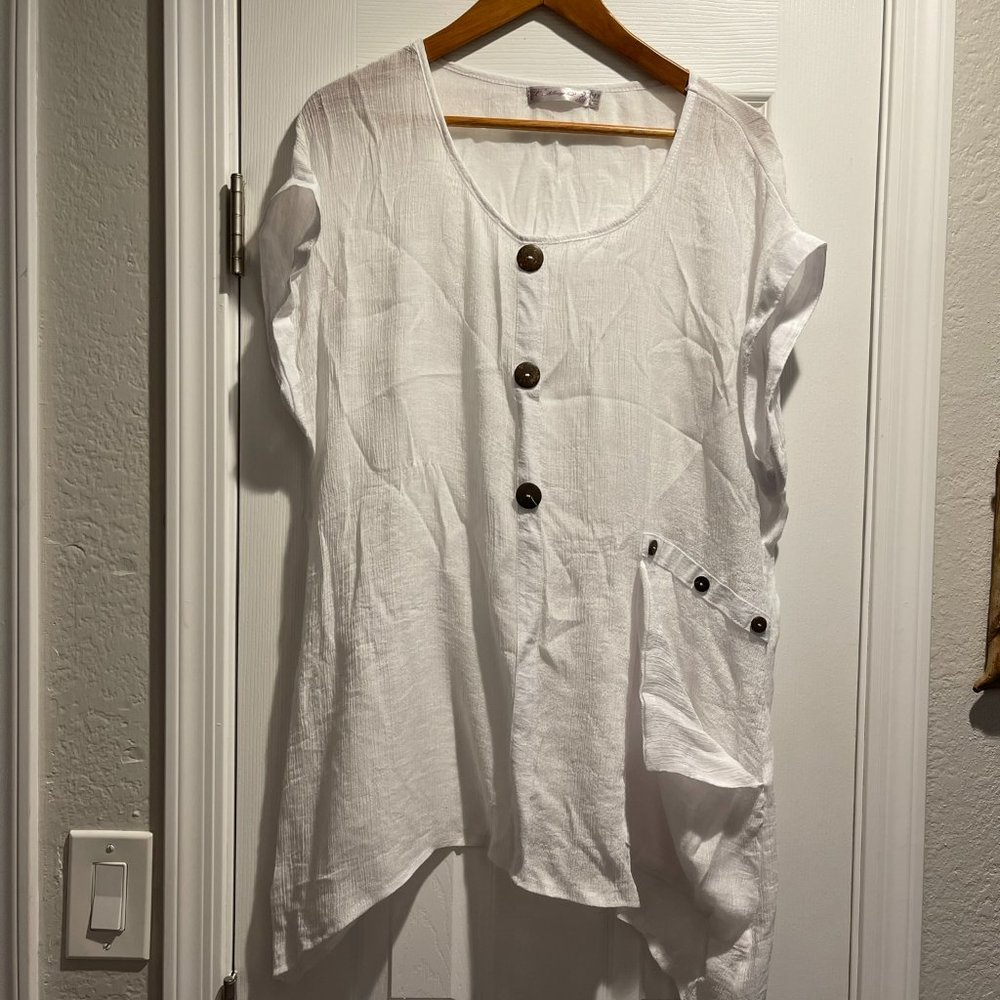 Women's Cover Up - White - M to Lg